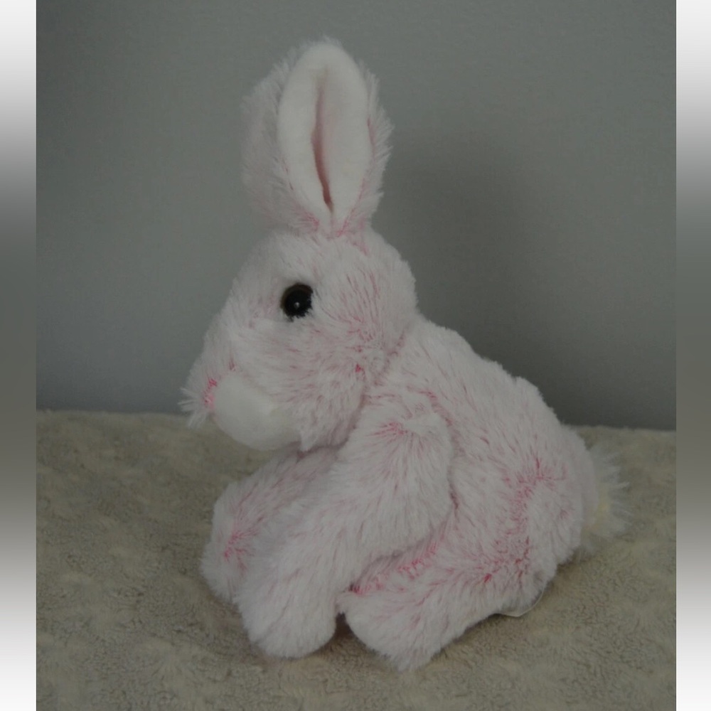 Goffa Pink White Bunny Rabbit Plush Stuffed Animal Toy Small 7" Easter